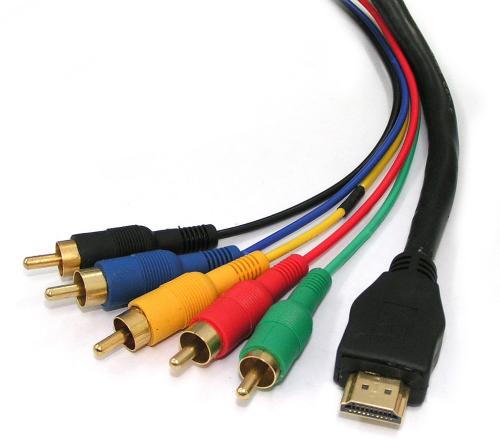 HDMI Plug to 5xRCA Plug Cable 1.8m